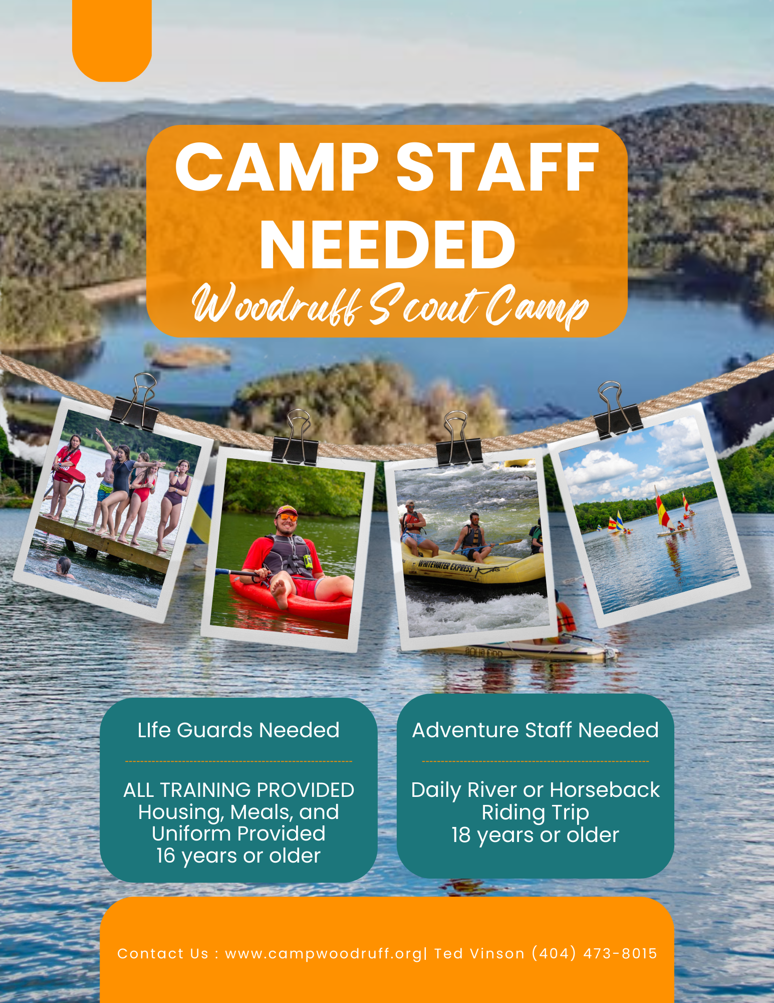 Camp Staff Aquatics and Adventure Zone and Cope & Climbing